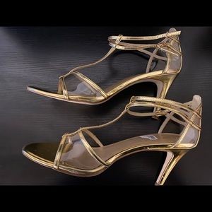 Women’s Fioni Latoya Gold High Heel Strap Shoes-11